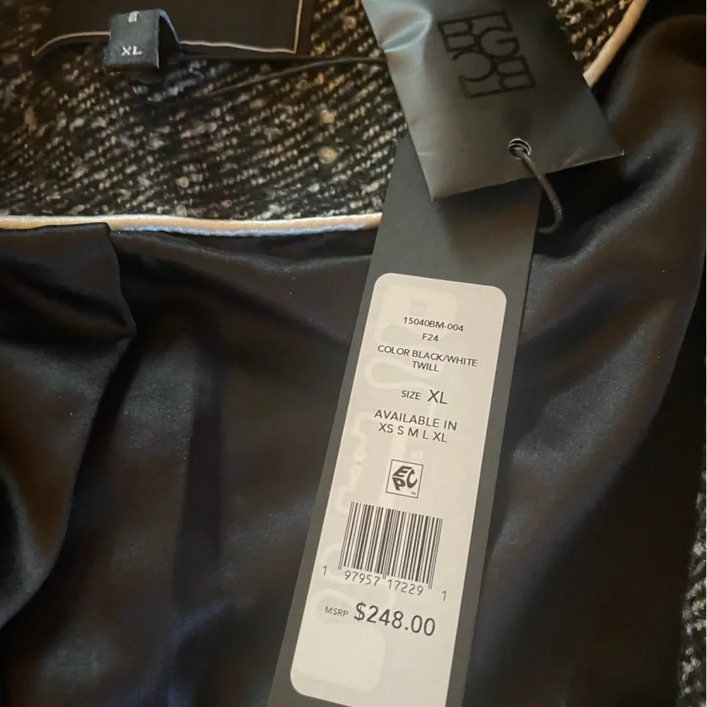 BCBG Max Azria Slim Fit Double Breasted Coat Size XL New With Tags - Picture 11 of 13